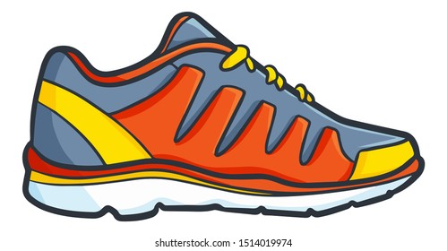 Cool and great red yellow grey sport shoes for your leisure sport activities