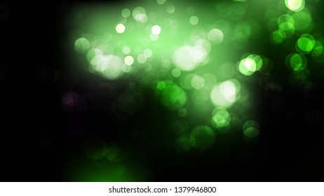 Cool Green Bokeh Lights Background Illustrator