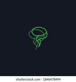 Cool Green leaf line art Logo for your business or product