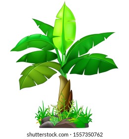 Cool Green Tree With Cartoon for your design