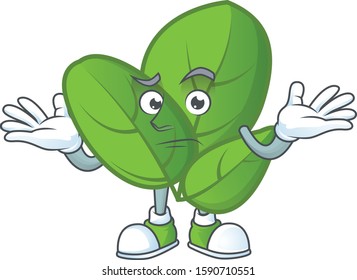 Cool Grinning of basil mascot cartoon style