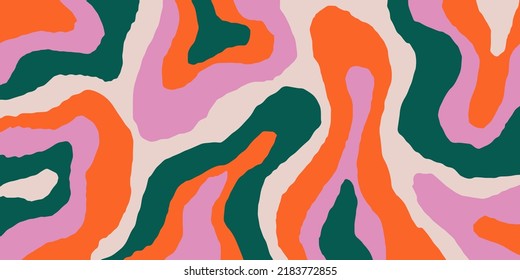 Cool Groovy Liquid Background Vector Design. Trendy Y2k Backdrop Textute. Funky Retro Wallpaper.