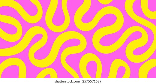 Cool Groovy Striped Texture. Abstract Geometric Lines Y2k Pattern. Brush Hand Drawn Background.
