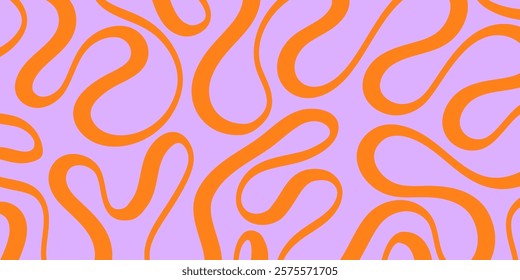 Cool Groovy Striped Texture. Abstract Geometric Lines Y2k Pattern. Brush Hand Drawn Background.
