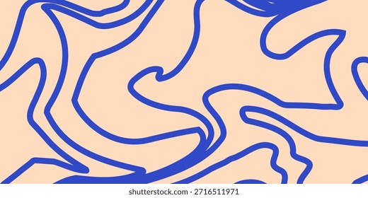 Fresca textura a rayas. Líneas geométricas Abstractas Patrón Y2k. Fondo dibujado a mano de pincel moderno.