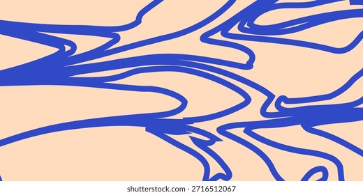 Cool Groovy gestreifte Textur. Abstrakte geometrische Linien Y2k Muster.Moderne Pinsel handgezeichnet Hintergrund.