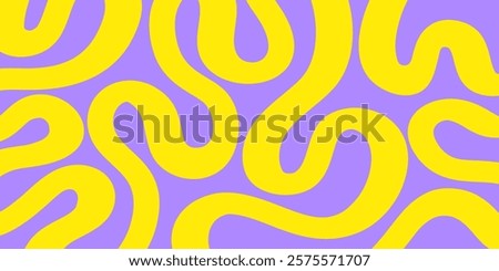 Cool Groovy Striped Texture. Abstract Geometric Lines Y2k Pattern. Brush Hand Drawn Background.