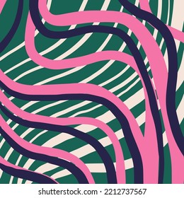 Cool Groovy Texture Background. Abstract Trippy Art. Trendy Y2k Backdrop. Funky Retro Wallpaper. Vector Design
