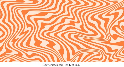 Cool Groovy Vector Geometric Abstract Pattern Texture. Wavy Stripes Background.