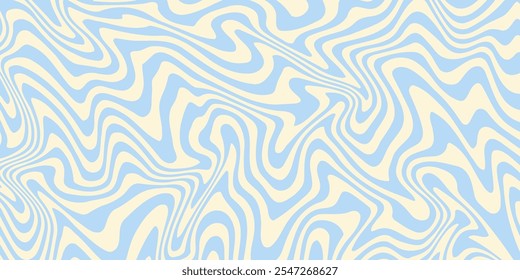 Cool Groovy Vector Geometric Abstract Pattern Texture. Wavy Stripes Background.