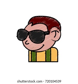 Cool guy cartoon