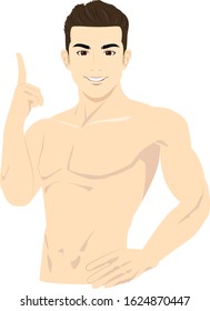 Cool guy with pointing and putting hand on his hip