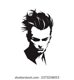 cool guy silhouette art concept