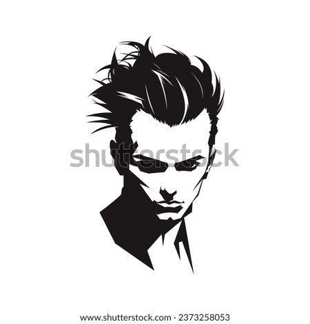 cool guy silhouette art concept