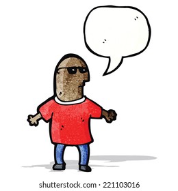 cool guy with speech bubble