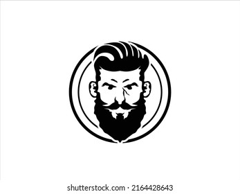 diseño de ilustración vectorial de dibujos de barbería de pelo fresco