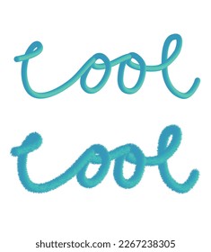 Cool hairy line text and gradient blue color 