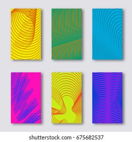 Cool halftone gradients, abstract design. Easy minimalist style. Can be used in web, banners, flyers, cards. Smooth geometry, thin and thick lines. Vector Illustration. EPS 10.