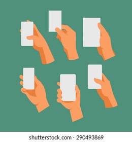 Cool hands templates collection on holding various items such as mobile devices, cards and tablets