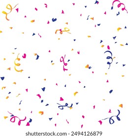 Diseño de confeti de Plantilla de escritura a mano