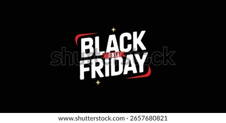cool headline typography for black friday sale offer banner template , text 