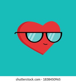 Cool Heart Graphic illustration vector