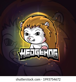 The cool hedgehog mascot esport logo design of illustration