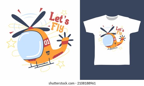 Cool helicopter tee design concept