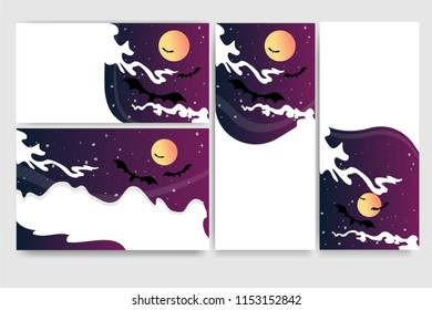 Cool helloween banners for web and print flayers un many sizes with creative designt.
