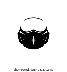 cool helmet design vector logo