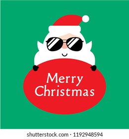 cool hip hop santa claus merry christmas greeting vector