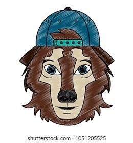 Cool hipster bear