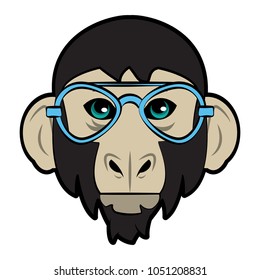 Cool hipster monkey