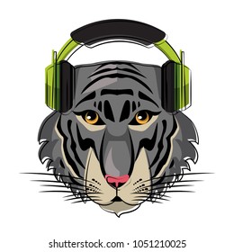 Cool hipster tiger