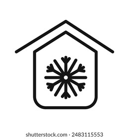 Cool home icon mark in filled style