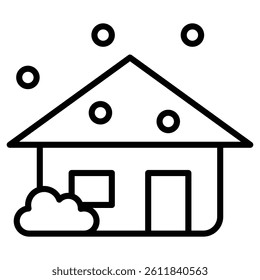 Cool home icon Simple outline vector logo