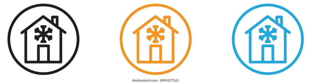 Cool home icon vector logo set collection for web app ui