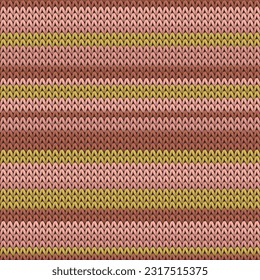 Cool horizontal stripes knitted texture geometric vector seamless. Ugly sweater knit tricot  fabric print. Nordic style seamless knitted pattern. Abstract xmas wallpaper.