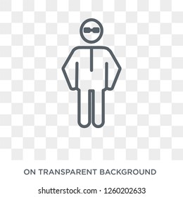 cool human icon. Trendy flat vector cool human icon on transparent background from Feelings collection. High quality filled cool human symbol use for web and mobile