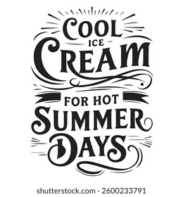COOL ICE CREAM graphic design for ICE-CREAM lovers