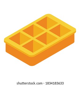 Cool ice cube tray icon. Isometric of cool ice cube tray vector icon for web design isolated on white background