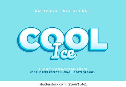 Cool Ice Editable Text Effect Template