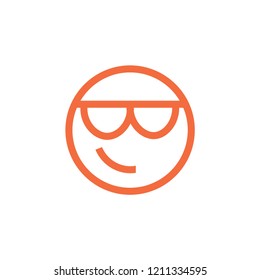 Cool icon vector. Funny symbol. Linear style sign for mobile concept and web design. cool symbol logo illustration. vector graphics - Vector.