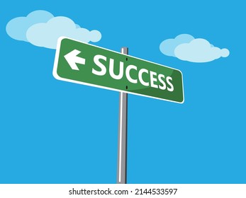 cool illustration of directions to be successful or road to success suitable for article design and illustration

