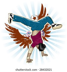 Cool image with breakdancer and street style attributes