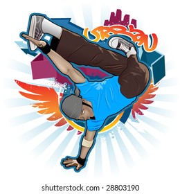 Cool image with breakdancer and street style attributes