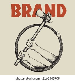 cool image, two hands holding a gun with a snake coiled on the side.. can be used for logos or for merchandise.