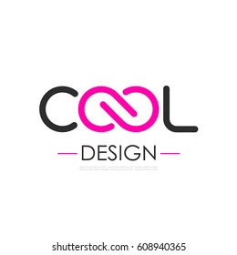 Cool Infinity Vector Logo On White Background