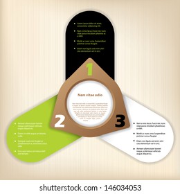 Cool infographic design with options and descriptions