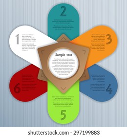 Cool infographic design with options and related text